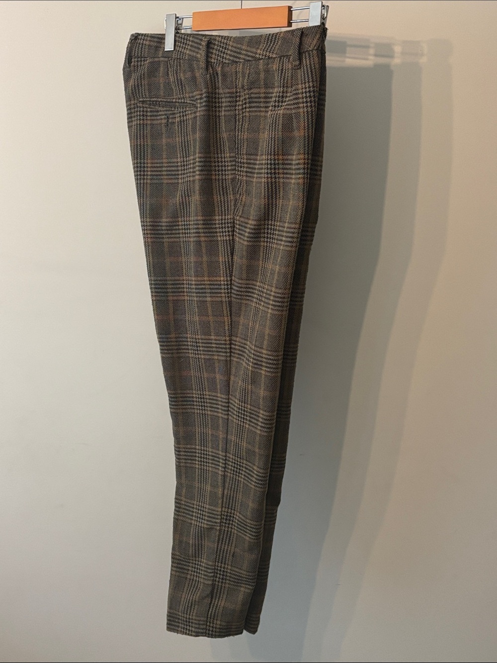 Le 31 by Simons 32x28 Brown Plaid Tapered Straight Trousers